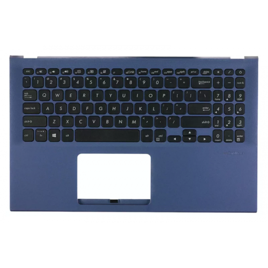 Carcasa superioara cu tastatura palmrest Laptop, Asus, VivoBook S15 S512F, S512FA, S512FJ, S512FL, S512J, S512JA, S512JP, 90NB0M96-R31UI1, 13NB0M96P02012-1, 13NB0M96AP0101, 13N1-88A0301, X512FL-8B, albastra, layout US