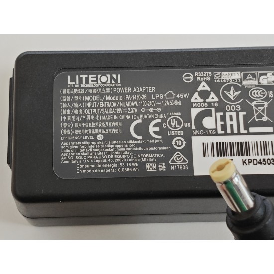 Incarcator Mini PC, Acer, RN66, 19V, 2.37A, 45W, 5.5x1.7mm