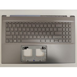 Carcasa superioara cu tastatura palmrest Laptop, Acer, Aspire 5 A515-57, A515-57G, A515-57T, 6B.K3BN2.001, AP3TY000110, AM3TY000200, iluminata, gri, layout US
