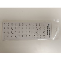 Sticker tastatura alb layout romana (ro) pentru caractere cu diacritice