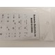 Sticker tastatura alb layout romana (ro) pentru caractere cu diacritice