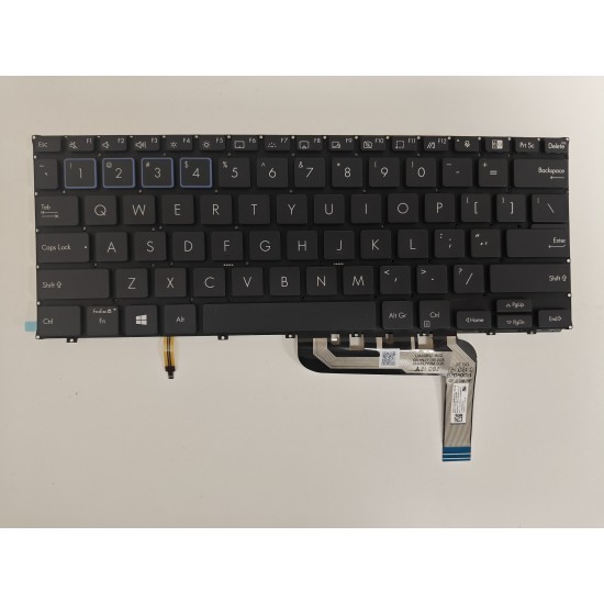 Tastatura Laptop, Asus, ExpertBook B7 Flip B7402F, B7402FBA, B7402FEA, B7402FVA, iluminata, neagra, layout US