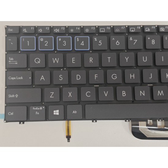 Tastatura Laptop, Asus, ExpertBook B7 Flip B7402F, B7402FBA, B7402FEA, B7402FVA, iluminata, neagra, layout US