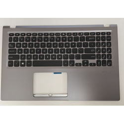 Carcasa superioara palmrest cu tastatura Laptop, Asus, VivoBook 15 A1500E, A1500EA, A1500EP, 90NB0TY1-R33US1, 13N1-CEA0W01, 13NB0SR1P10019-3, X515EA-1G, iluminata, gri, layout US