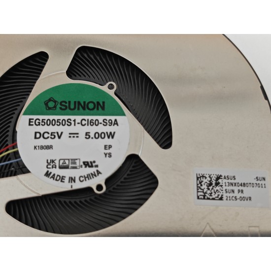 Cooler Laptop, Asus, ExpertBook B7 Flip B7402F, B7402FBA, B7402FEA, B7402FVA, 13NX0480T07011, 13NX04V0AM0101, 13NX0480AM0101, EG50050S1-CI60-S9A, 5V, 1A, 5.00W