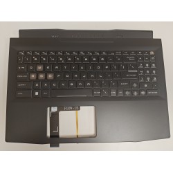 Carcasa superioara cu tastatura palmrest compatibila Laptop Gaming, MSI, GL66 Leopard 11UE, 11UEK, 11UH, MS-1581, iluminata, neagra, layout US