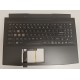Carcasa superioara cu tastatura palmrest compatibila Laptop Gaming, MSI, Creator M16 A12UD, MS-1584, iluminata, neagra, layout US