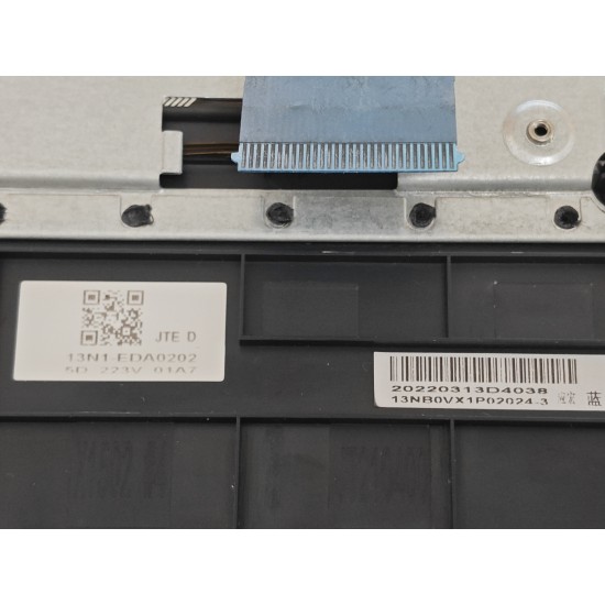 Carcasa superioara cu tastatura palmrest compatibila Laptop, Asus, VivoBook 15 D1502I, D1502IA, D1502Y, D1502YA, D1502Q, D1502QA, 90NB0VX1-R31UI0, 13N1-EDA0202, 13NB0VX1P02024-3, X1502ZA-1B, iluminata, albastru inchis, layout US