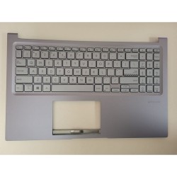 Carcasa superioara cu tastatura palmrest compatibila Laptop, Asus, VivoBook 15 R1502V, R1502VA, R1502Z, R1502ZA, 90NB0Y52-R30UI0, 90NB0Y52-R30US0, 13N1-EDA0202, 13NB0VX2P03012-3, iluminata, albastru argintiu, layout US