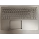 Carcasa superioara cu tastatura palmrest Laptop, Dell, Inspiron 15 5505, P102F, P102F004, 6XCC3, 06XCC3, 442.0KU05.0002-1, iluminata, argintie, layout US