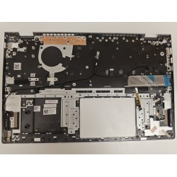 Carcasa superioara cu tastatura palmrest Laptop, Dell, Inspiron 15 5505, P102F, P102F004, 6XCC3, 06XCC3, 442.0KU05.0002-1, iluminata, argintie, layout US