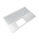 Carcasa superioara cu tastatura palmrest Laptop, Dell, Inspiron 15 5505, P102F, P102F004, 6XCC3, 06XCC3, 442.0KU05.0002-1, iluminata, argintie, layout US