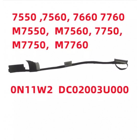 Cablu conectare baterie Laptop, Dell, Precision N11W2, 0N11W2, J6M97, 0J6M97, DC02003U000, DC02003NV00, GDB55_BATT_CABLE, 16cm