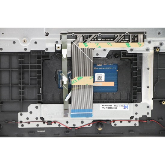 Carcasa superioara cu tastatura palmrest Laptop Gaming, Lenovo, IdeaPad L340-17IRH Type 81LL, 5CB0U42836, AP1B5000100, AM1B5000100, FG540, iluminata, gri inchis, layout US