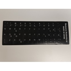 Sticker tastatura negru layout romana (ro) pentru caractere cu diacritice