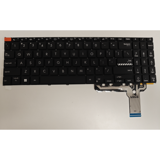 Tastatura Laptop, Asus, VivoBook Go 15 L1504F, L1504FA, L1504G, L1504GA, iluminata, neagra, layout US