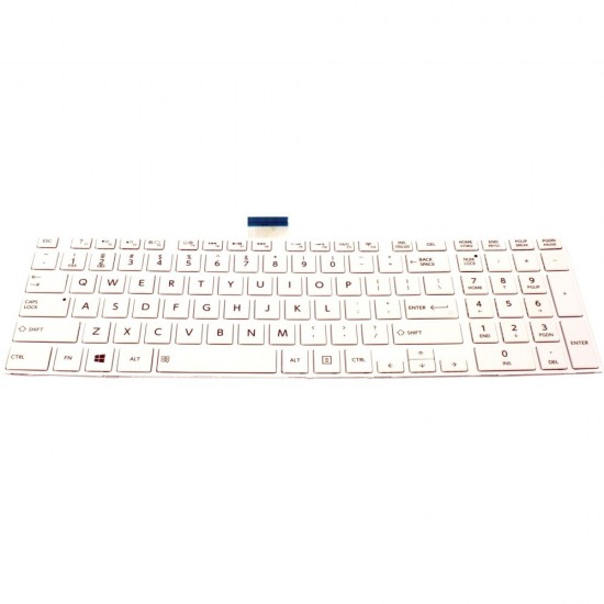 Tastatura Laptop, Toshiba, Satellite U55-A, alba, layout US