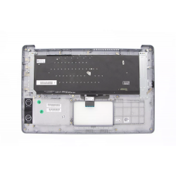 Carcasa superioara cu tastatura palmrest Laptop, Asus, VivoBook 15 X510Q, X510QA, X510QR, 90NB0GS5-R30590, 39XKGTCJN80, X510UN-1B, iluminata, gri, layout US