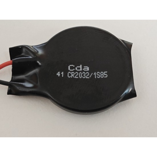 Baterie bios Laptop, CR2032, 3V, 220mAh, 8.5cm, negru si rosu, 2 pini