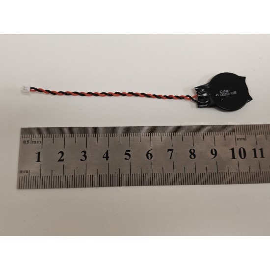 Baterie bios Laptop, CR2032, 1S85, 3V, 220mAh, 8.5cm, rosu si negru, 2 pini