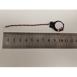 Baterie bios Laptop, CR2032, 1S85, 3V, 220mAh, 8.5cm, rosu si negru, 2 pini