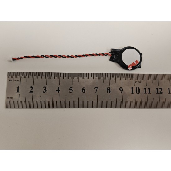 Baterie bios Laptop, CR2032, 1S85, 3V, 220mAh, 8.5cm, rosu si negru, 2 pini