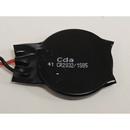 Baterie bios Laptop, CR2032, 1S85, 3V, 220mAh, 8.5cm, rosu si negru, 2 pini