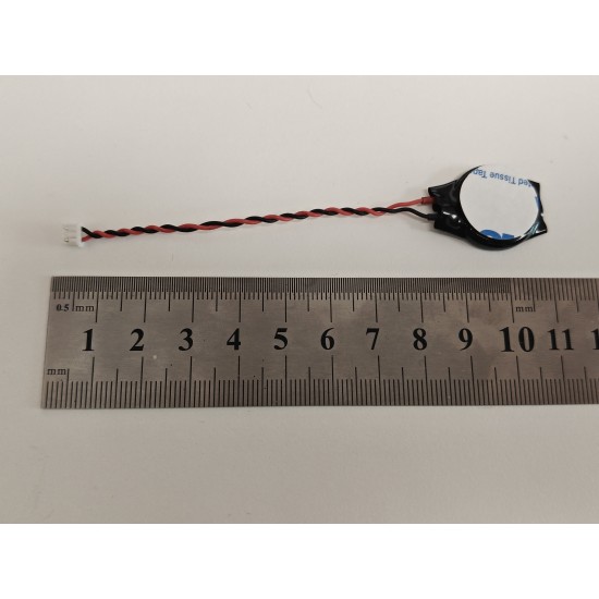 Baterie bios Laptop, CR2032, 3V, 220mAh, 8.5cm, rosu si negru, 3 pini