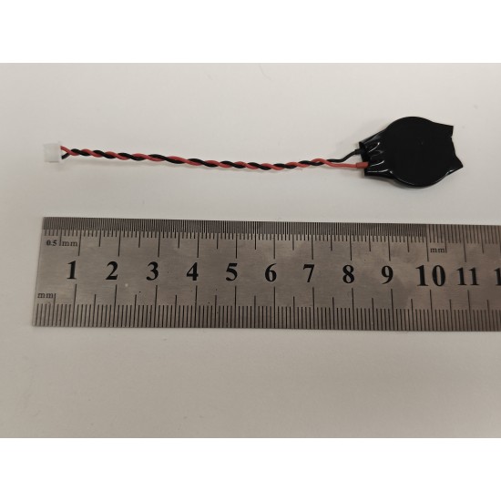 Baterie bios Laptop, CR2032, 3V, 220mAh, 8.5cm, rosu si negru, 3 pini