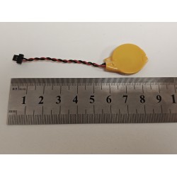 Baterie bios Laptop, CR2032, 9448A, 3V, 220mAh, 5.5cm, rosu si negru, conector plat, 2 pini