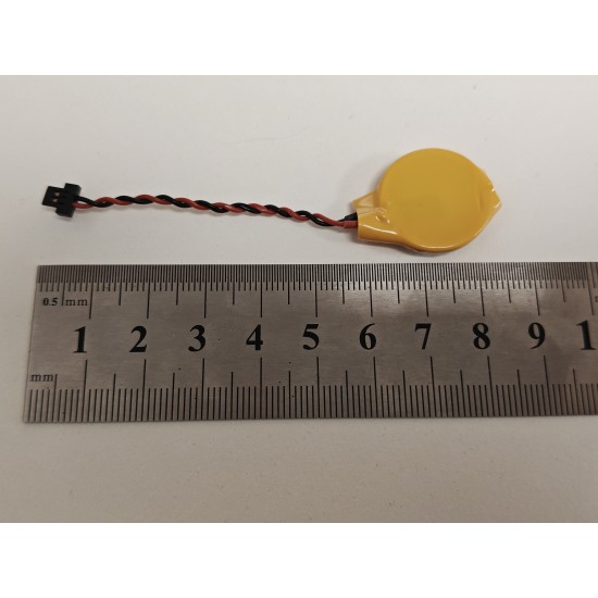 Baterie bios Laptop, CR2032, 9448A, 3V, 220mAh, 5.5cm, rosu si negru, conector plat, 2 pini