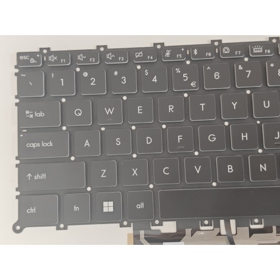 Tastatura Laptop Gaming, MSI, Prestige 16 Evo B2HMG, MS-15A1, iluminata, 6 pini, neagra, layout US