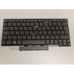 Tastatura Laptop, Lenovo, ThinkPad X1 Yoga 7th Type 21CD, 21CE, iluminata, gri, layout UK