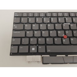 Tastatura Laptop, Lenovo, ThinkPad X1 Yoga 7th Type 21CD, 21CE, iluminata, gri, layout UK
