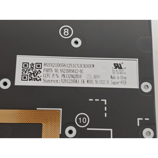 Tastatura Laptop, Lenovo, ThinkPad X1 Yoga 7th Type 21CD, 21CE, iluminata, gri, layout UK