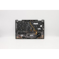 Carcasa superioara cu tastatura palmrest compatibila Laptop, Lenovo, ThinkPad X1 Yoga 5M10V24845, 5M10V24881, AM1AF000C00, iluminata, Iron Grey, layout US