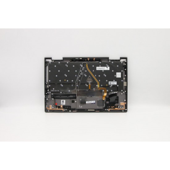 Carcasa superioara cu tastatura palmrest Laptop, Lenovo, ThinkPad X1 Yoga 4th Type 20QF, 20QG, 20SA, 20SB, 5M10V24917, 5M10V24953, AM1AF000C00, iluminata, Iron Grey, layout US