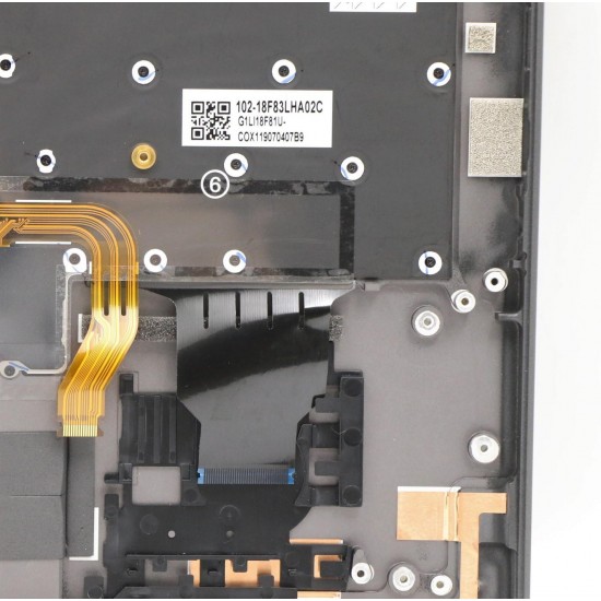 Carcasa superioara cu tastatura palmrest Laptop, Lenovo, ThinkPad X1 Yoga 4th Type 20QF, 20QG, 20SA, 20SB, 5M10V24917, 5M10V24953, AM1AF000C00, iluminata, Iron Grey, layout US