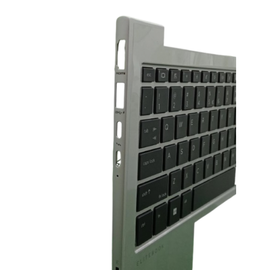 Carcasa superioara cu tastatura palmrest Laptop, HP, ELiteBook 830 G10, 835 G10, N44566-001, 6070B1966901, iluminata, argintie, layout US