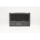 Carcasa superioara cu tastatura palmrest Laptop, Lenovo, ThinkPad X1 Yoga 4th Type 20QF, 20QG, 20SA, 20SB, 5M10V24944, AM1AF000L00, iluminata, Iron Grey, layout UK