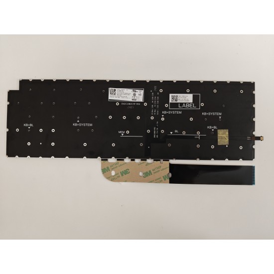 Tastatura Laptop, Dell, 16 Plus DB16250, P135F, P135F001, iluminata, albastru gri, layout US