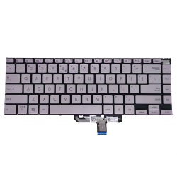 Tastatura Laptop, Asus, ZenBook 14X UX5401E, UX5401EA, UX5401EAJ, UX5401Z, UX5401ZA, UX5401ZAS, iluminata, argintie, layout US