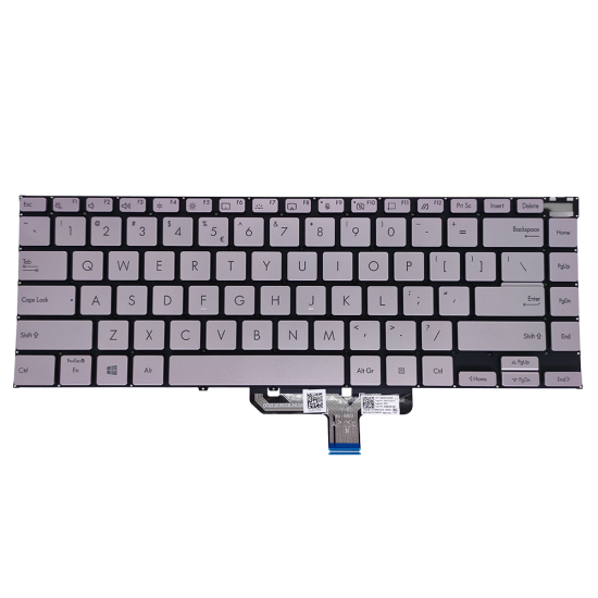 Tastatura Laptop, Asus, ZenBook 14X UN5401R, UN5401RA, UN5401Q, UN5401QA, iluminata, argintie, layout US