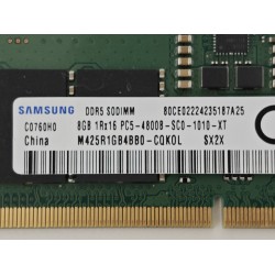 Memorie ram Laptop Samsung 8GB, DDR5, 1Rx16, 4800Mhz, MTC4C10163S1SC56BD1, PC5-4800B, CL40, 1.1V, Non-ECC, sodimm, 262 pini, bulk