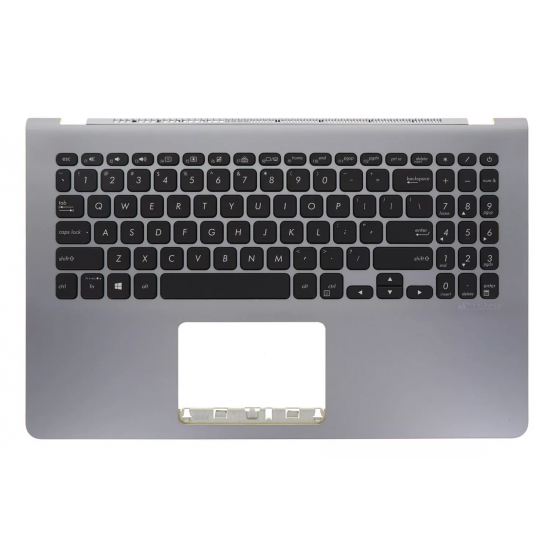 Carcasa superioara cu tastatura palmrest Laptop, Asus, VivoBook 15 K530F, K530FN, 90NB0I94-R32UK0, 13NB0IA4AP0321, FBXKJ006010, X530UA-1D, iluminata, gri, layout US/UK