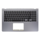 Carcasa superioara cu tastatura palmrest Laptop, Asus, VivoBook 15 K530F, K530FN, 90NB0I94-R32UK0, 13NB0IA4AP0321, FBXKJ006010, X530UA-1D, iluminata, gri, layout US/UK