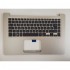 Carcasa superioara cu tastatura palmrest Laptop, Asus, VivoBook 15 S510Q, S510QA, 90NB0FM1-R30281, 39XKGTCJN10, X510UQ-1A, iluminata, aurie, layout UK