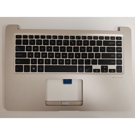 Carcasa superioara cu tastatura palmrest Laptop, Asus, VivoBook 15 S510Q, S510QA, 90NB0GS1-R31590, 39XKGTCJN00000ZA, aurie, layout US