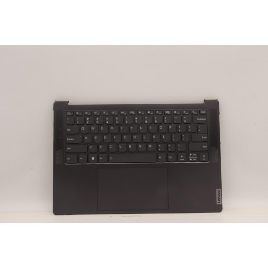Carcasa superioara cu tastatura palmrest Laptop, Lenovo, Yoga Slim 7 ProX 14ARH7 Type 82TL, 5CB1J36004, 5CB1J37023, iluminata, Storm Grey, layout US