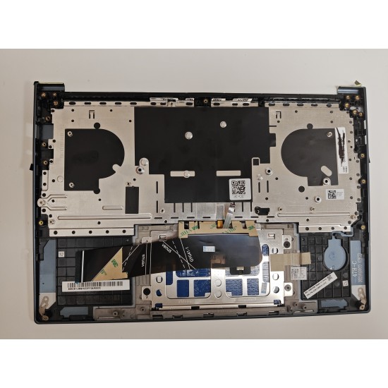 Carcasa superioara cu tastatura palmrest Laptop, Lenovo, Yoga Slim 7 Pro 14IAH7 Type 82UT, 5CB1J30910, AM2KF000520, ET2KF000600, AM2KF000600, iluminata, albastra, layout US